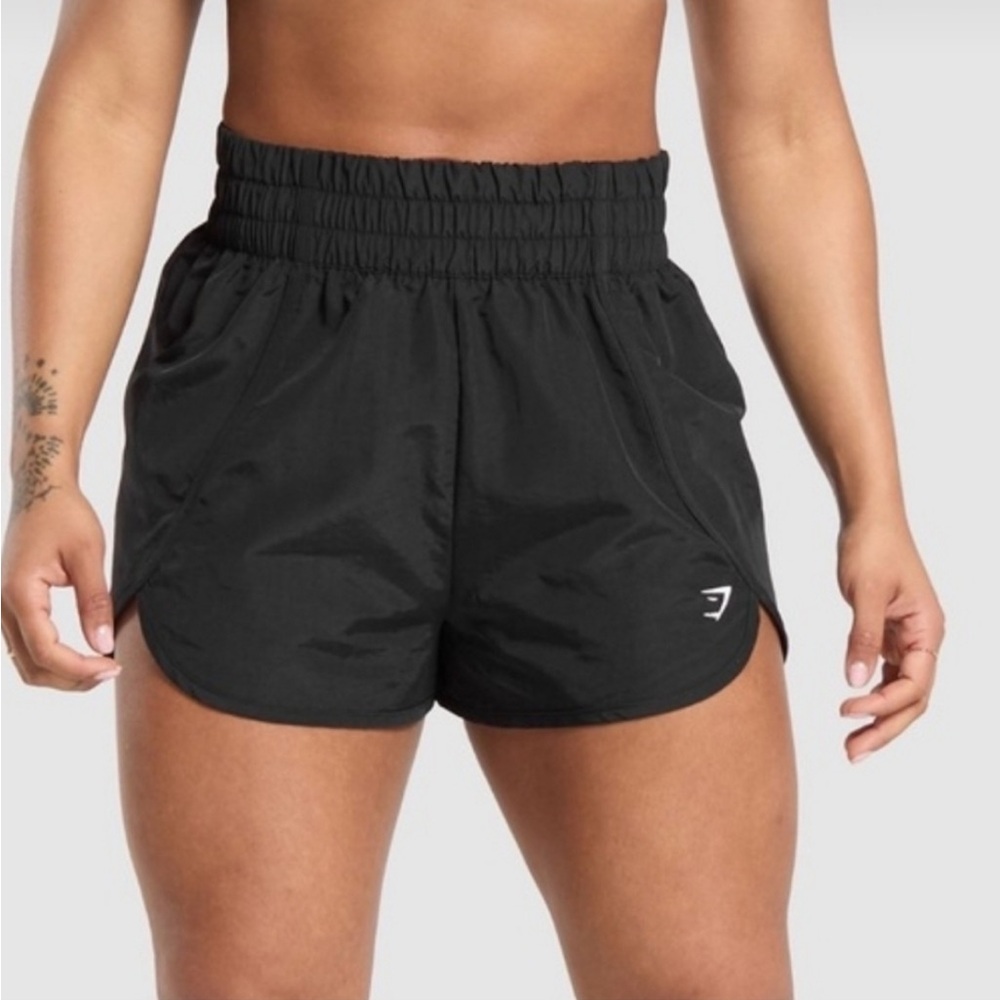 Gymshark Womens Retro Waistband Shorts Size Small Black